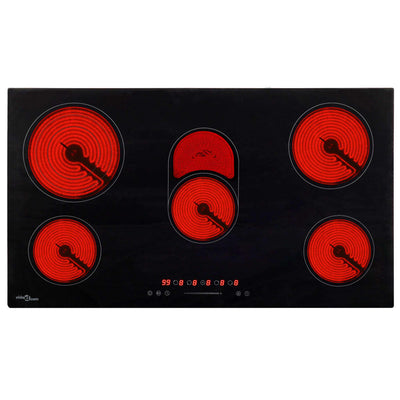 keramisk kogeplade med 5 brændere Touch Control 8500 W 77 cm
