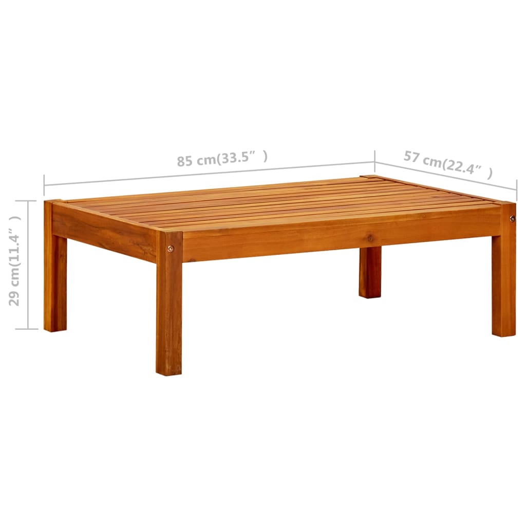havebord 85x57x29 cm massivt akacietræ