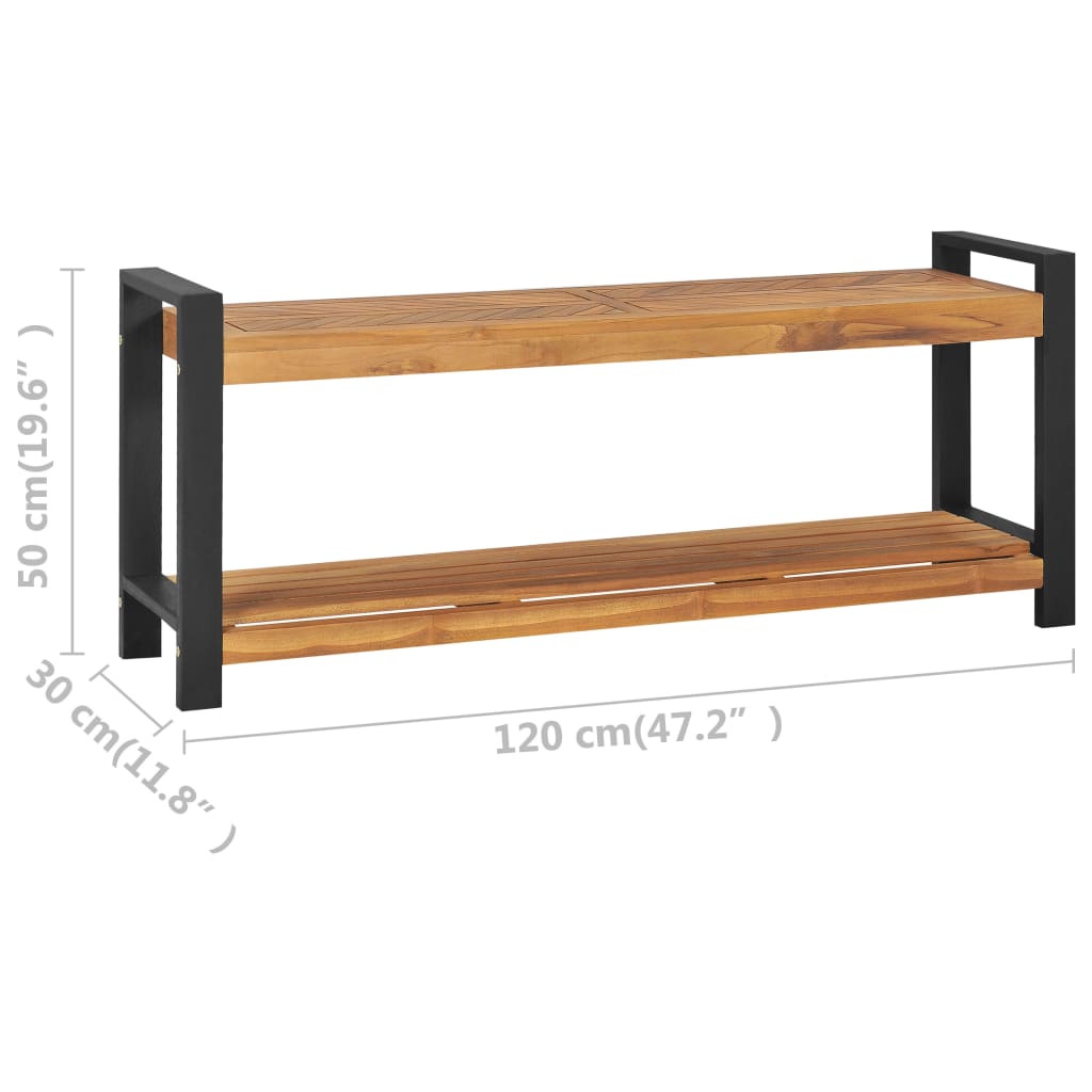 bænk 120 cm massivt teaktræ