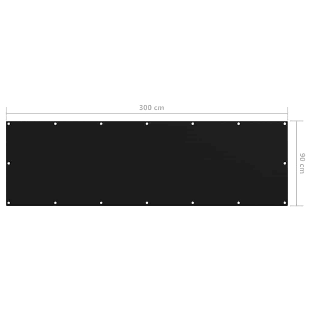 altanafskærmning 90x300 cm oxfordstof sort
