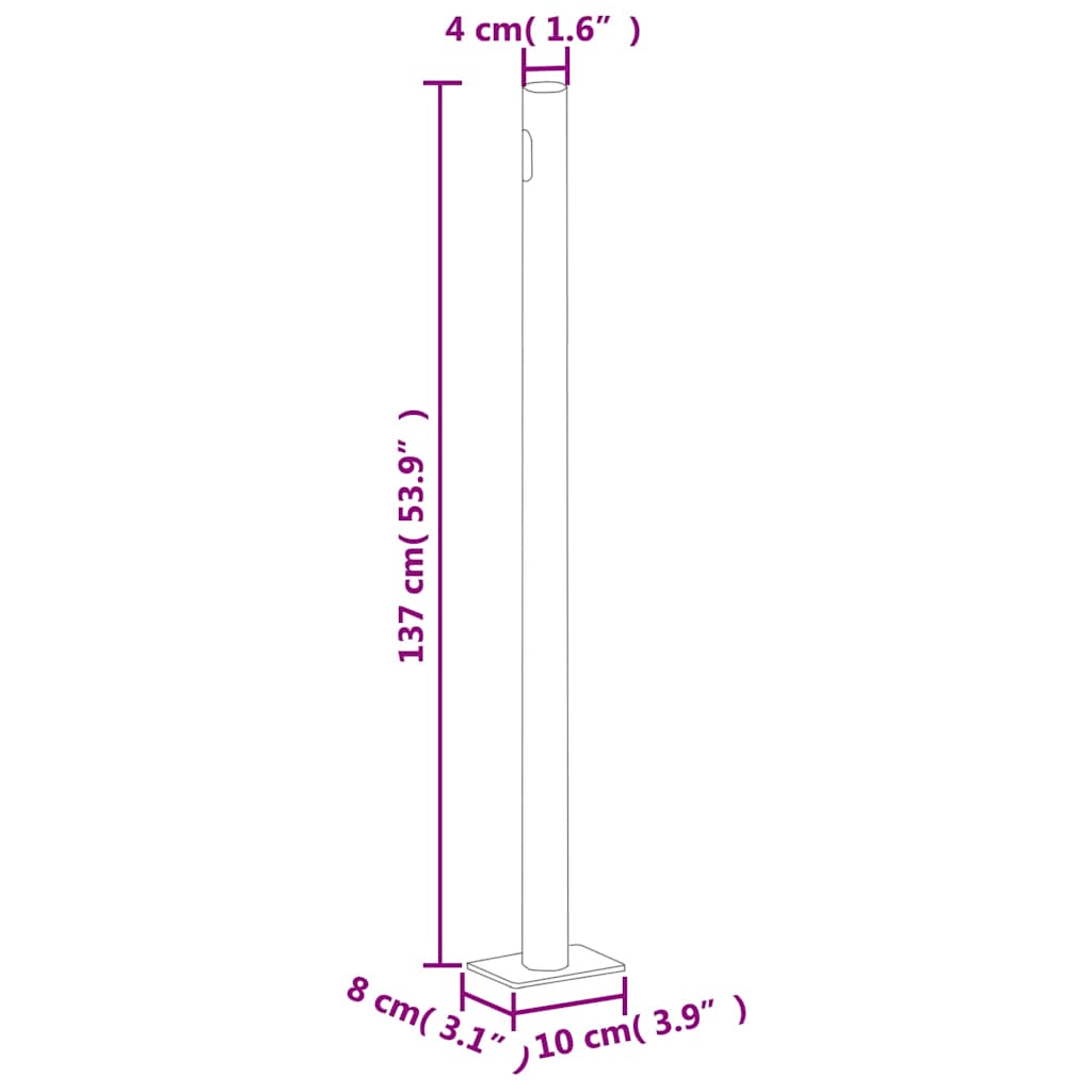 sammenrullelig sidemarkise til terrassen 140x600 cm cremefarvet