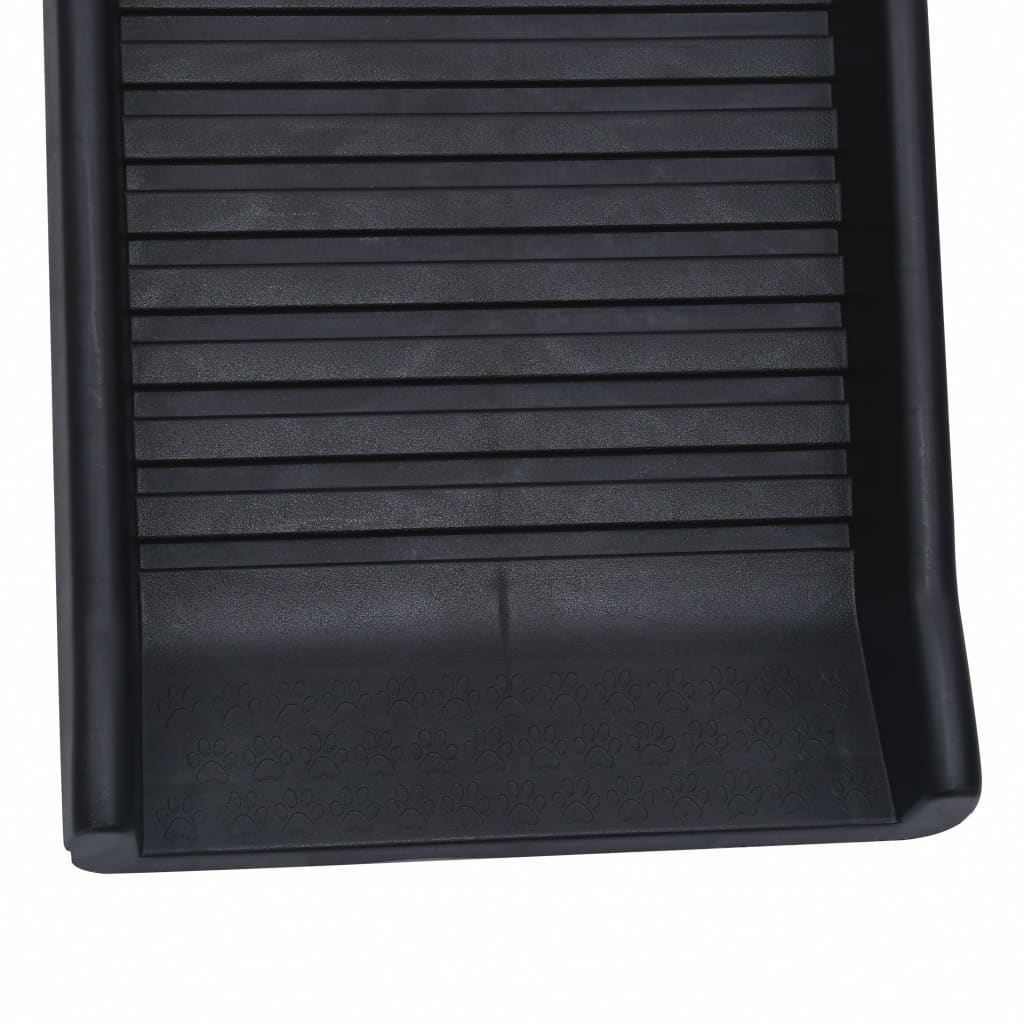 foldbar hunderampe 155,5x40x15,5 cm sort