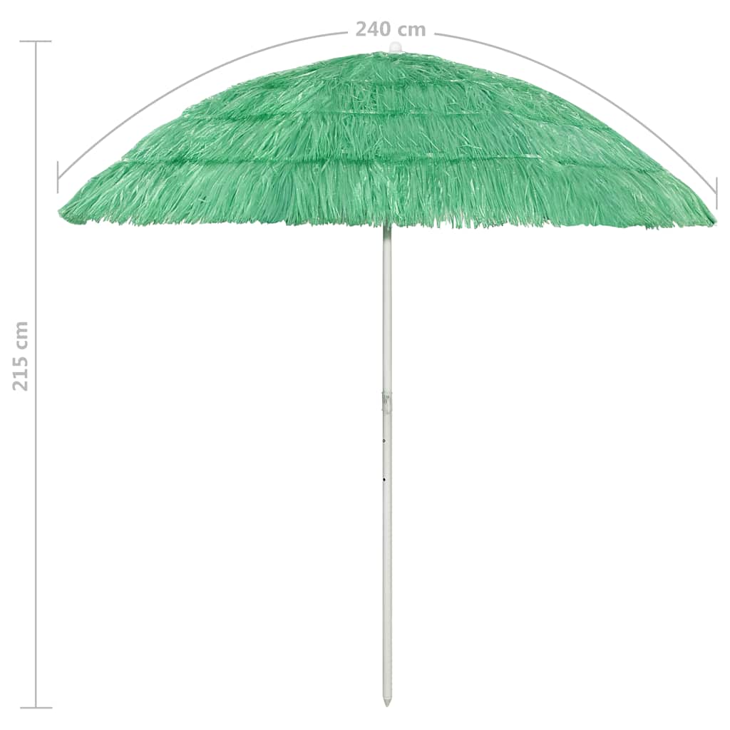 Hawaii-strandparasol 240 cm grøn