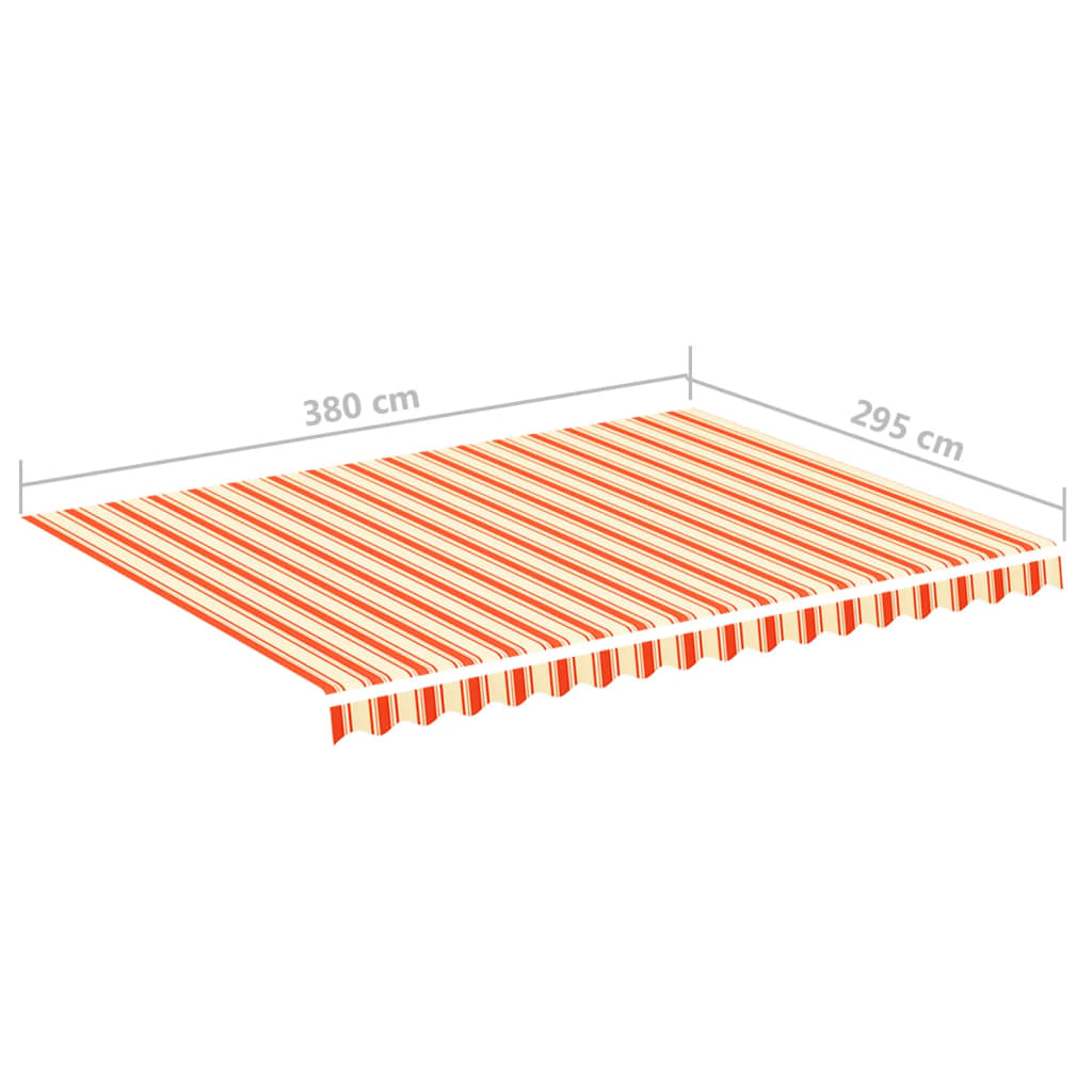 udskiftningsdug til markise 400x300 cm polyester gul og orange