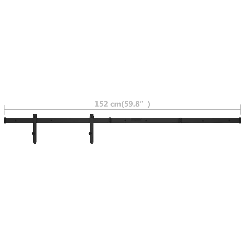 mini-skydelågesæt til skabe kulstofstål 152 cm