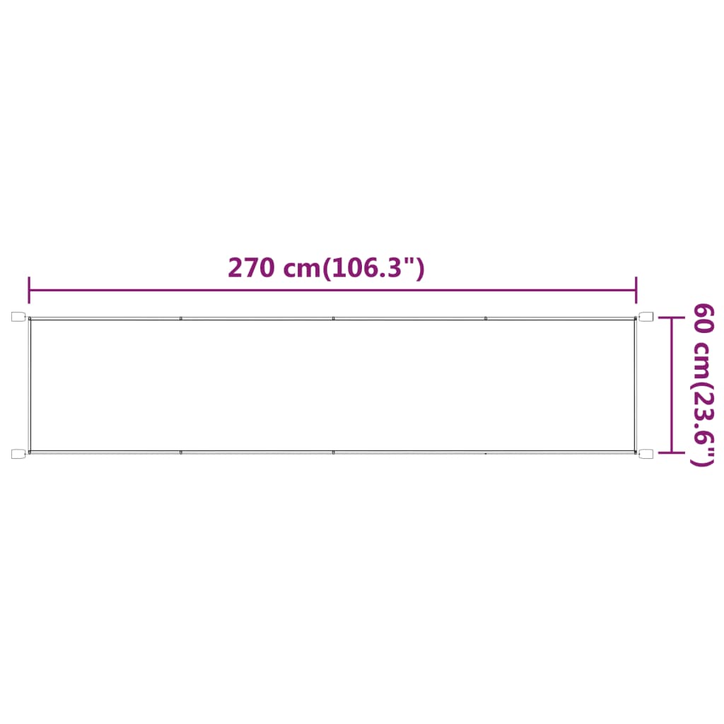lodret markise 60x270 cm oxfordstof lysegrøn