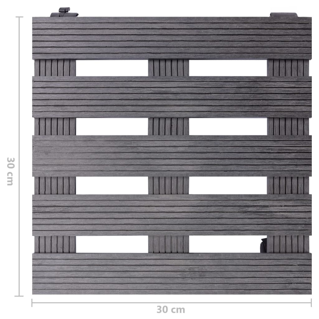 plantevogne 2 stk. 30x30x7,5 WPC grå