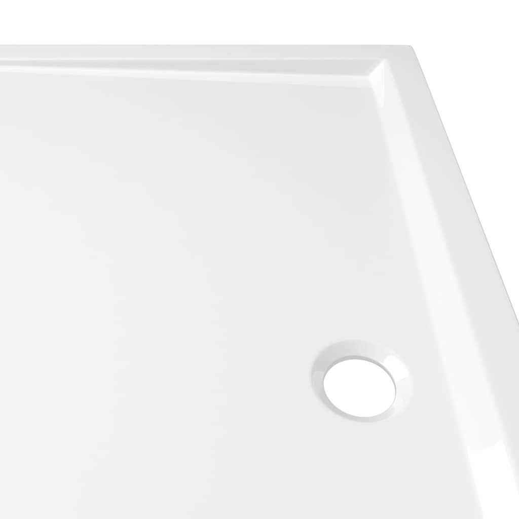 brusekar 80x90 cm ABS rektangulært hvid