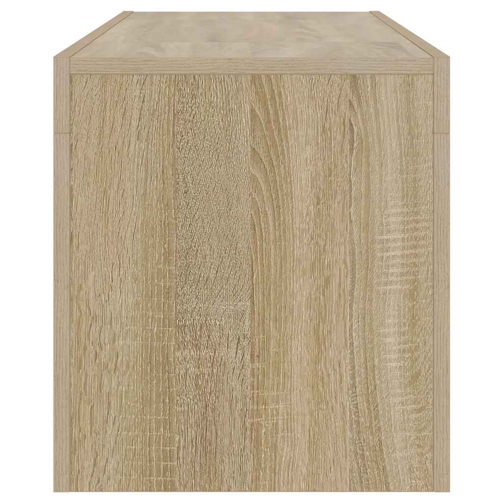 tv-bord med LED-lys 120x35x40 cm sonoma-eg