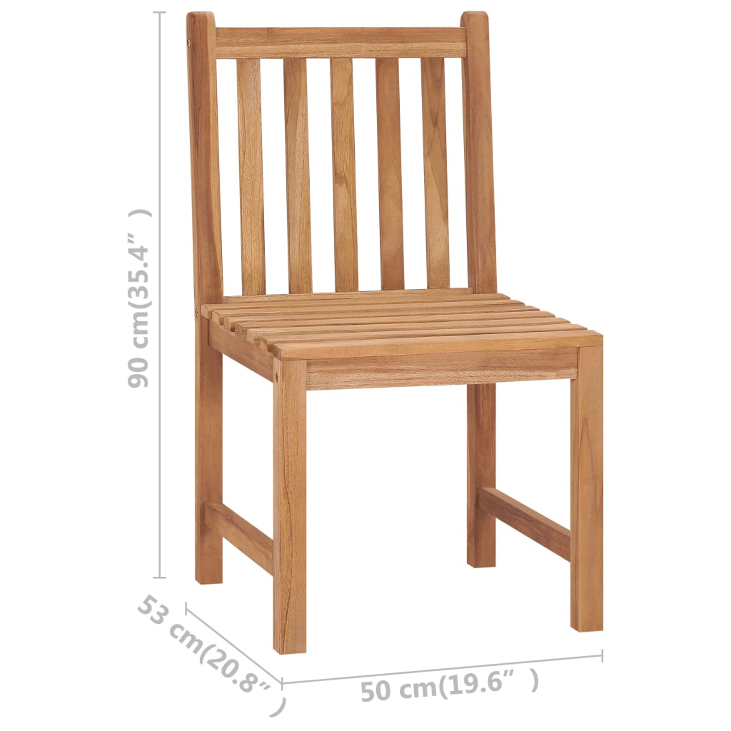 9-delt havespisesæt 180x90 cm massivt teaktræ
