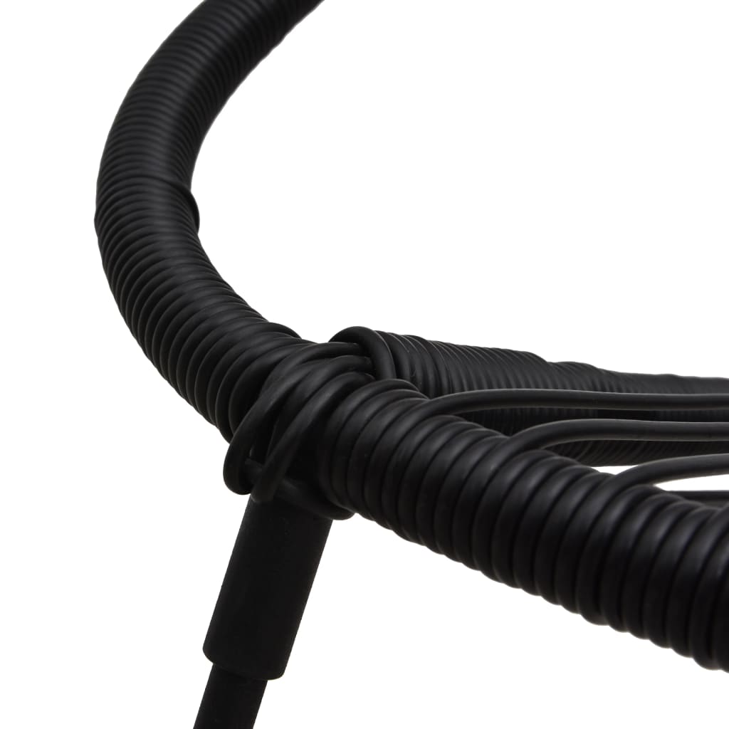 udendørs spisebordssæt 3 dele PVC-rattan sort