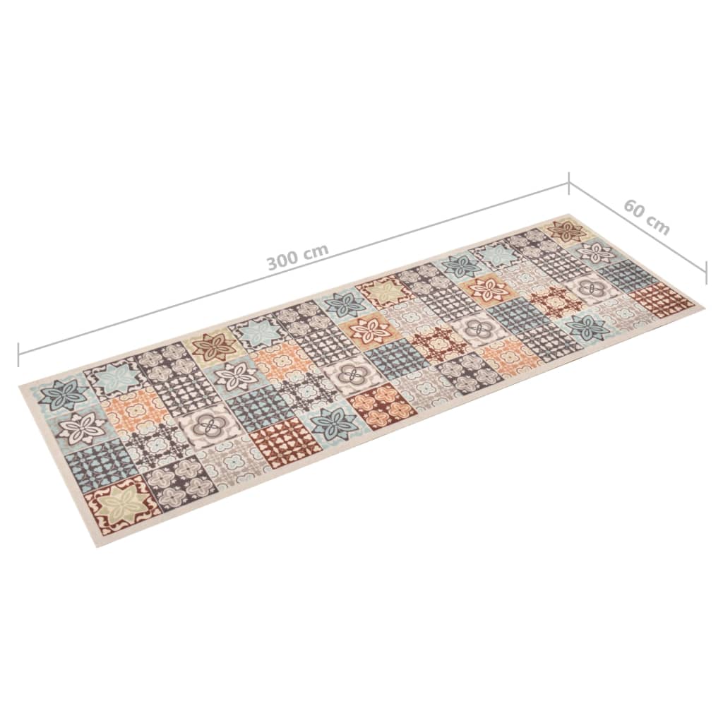 vaskbar køkkenmåtte 60x300 cm mosaikmønster