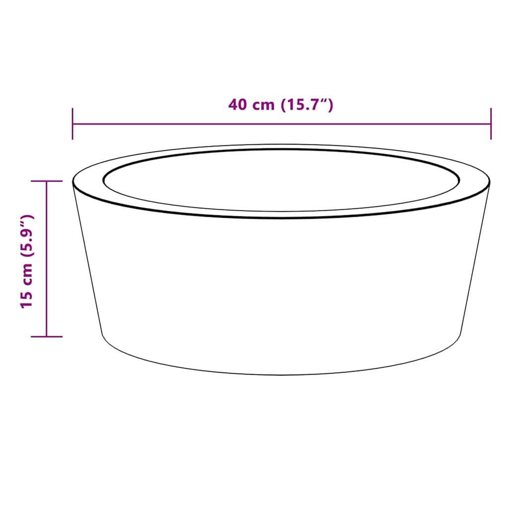 håndvask Ø40x15 cm marmor cremefarvet