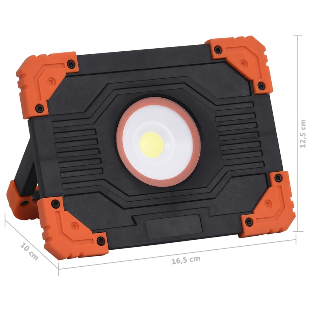 transportabel LED-projektør 10 W ABS kold hvid