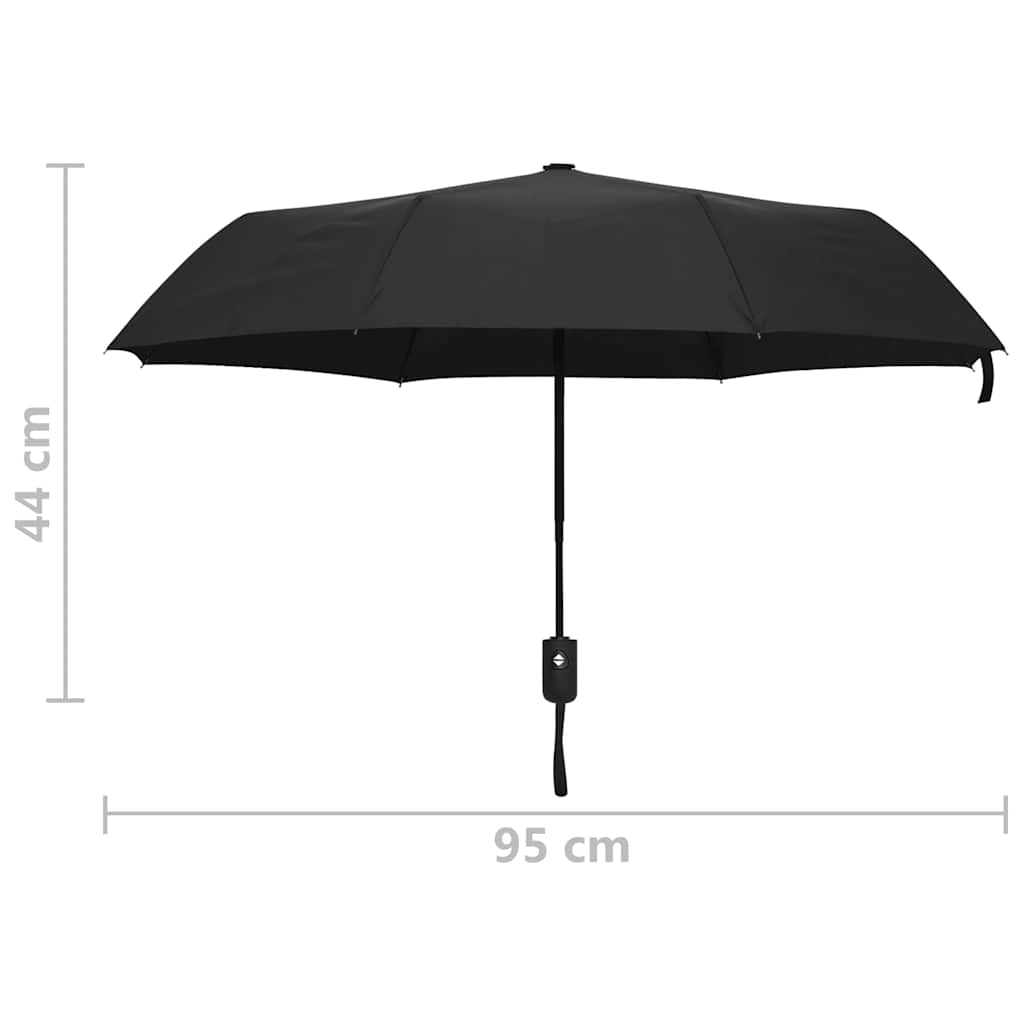 paraply 95 cm automatisk åbning og lukning sort