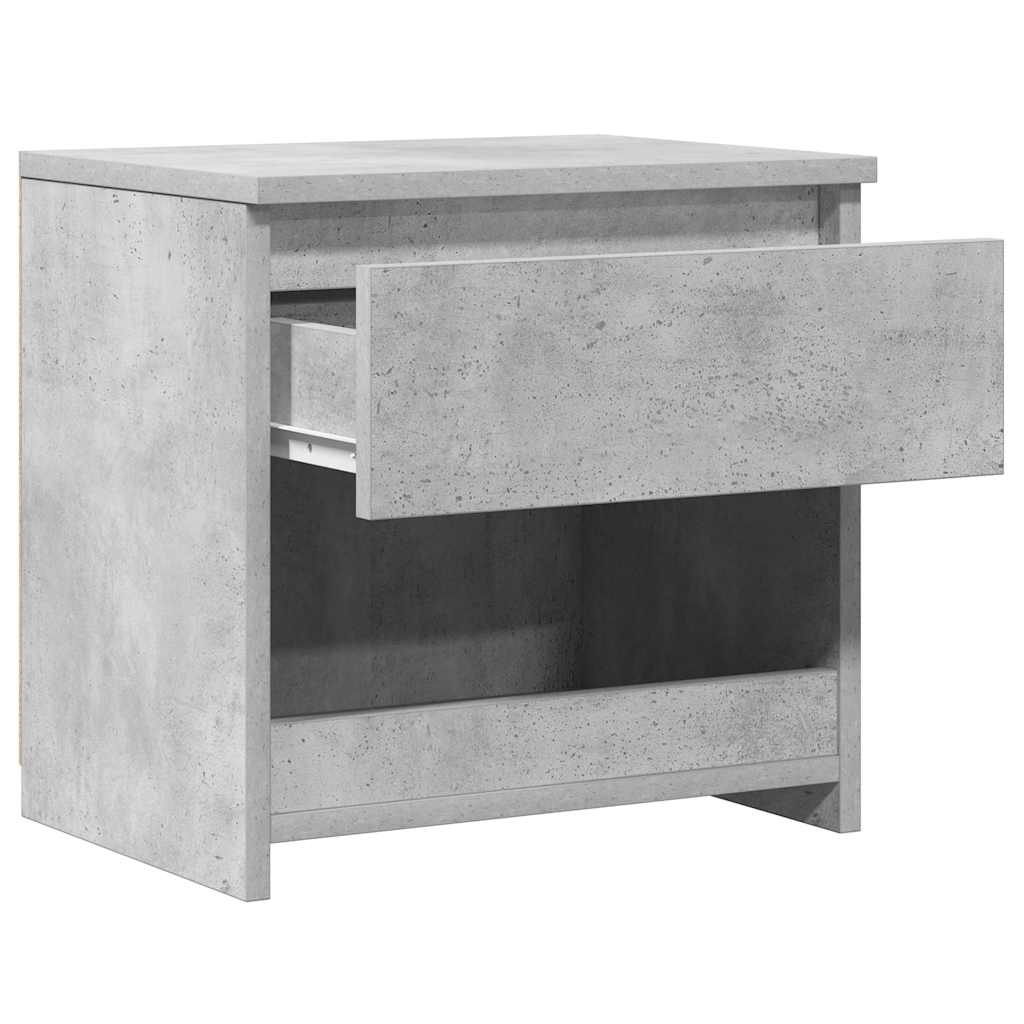 sengeborde 2 stk. 40x30x39 cm konstrueret træ betongrå