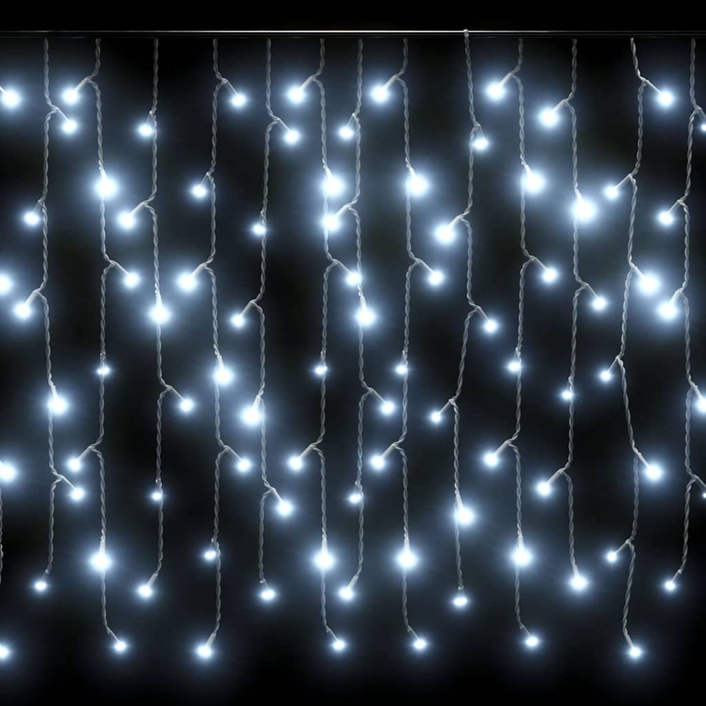 lysgardin 10 m 400 LED'er 8 funktioner kold hvid