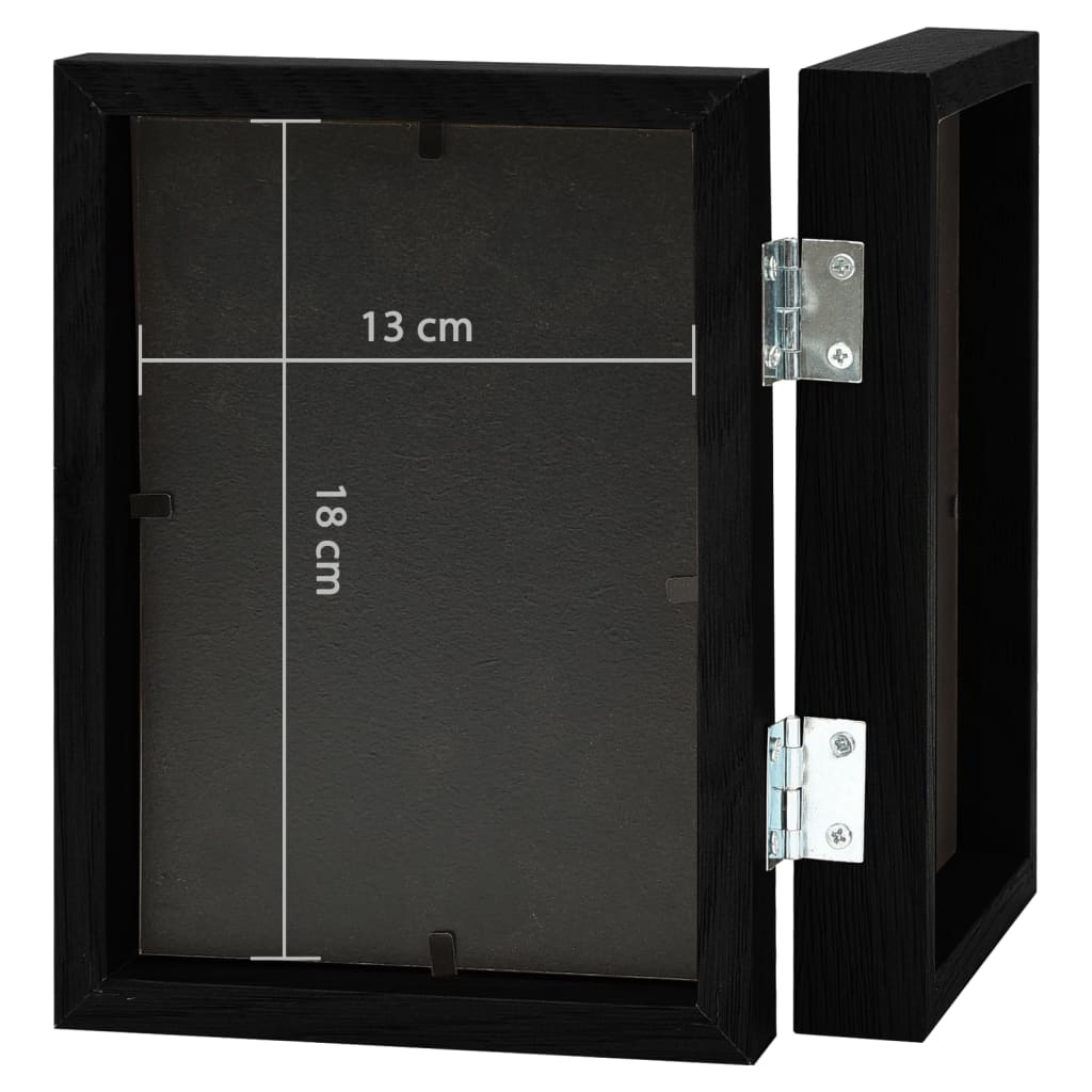 folderamme til 2 billeder 2x(13x18 cm) sort