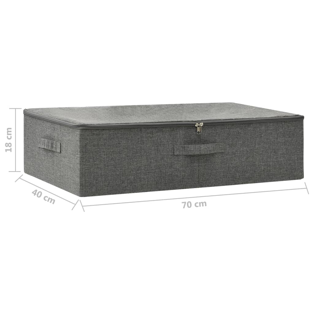 opbevaringskasse 70x40x18 cm stof antracitgrå