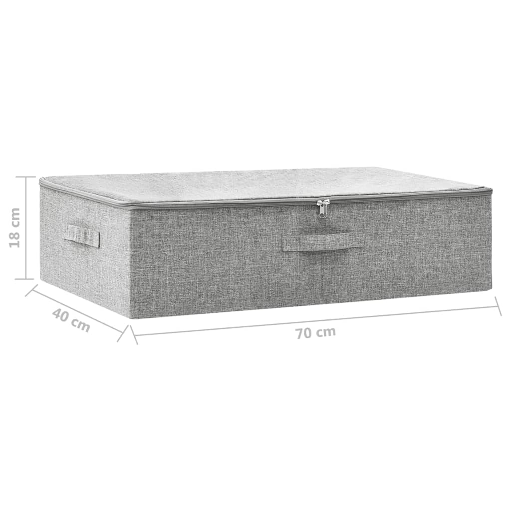 opbevaringskasse 70x40x18 cm stof grå
