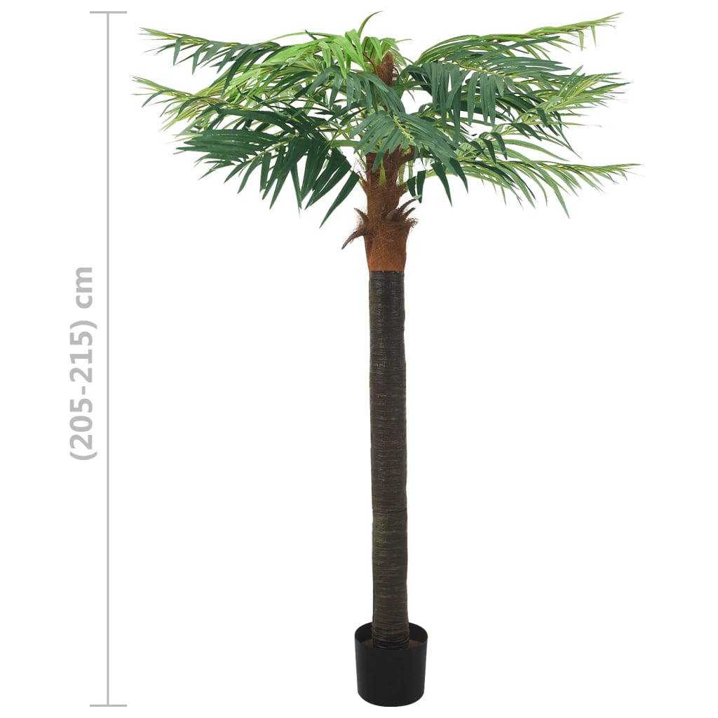 kunstig fønikspalme med potte 215 cm grøn