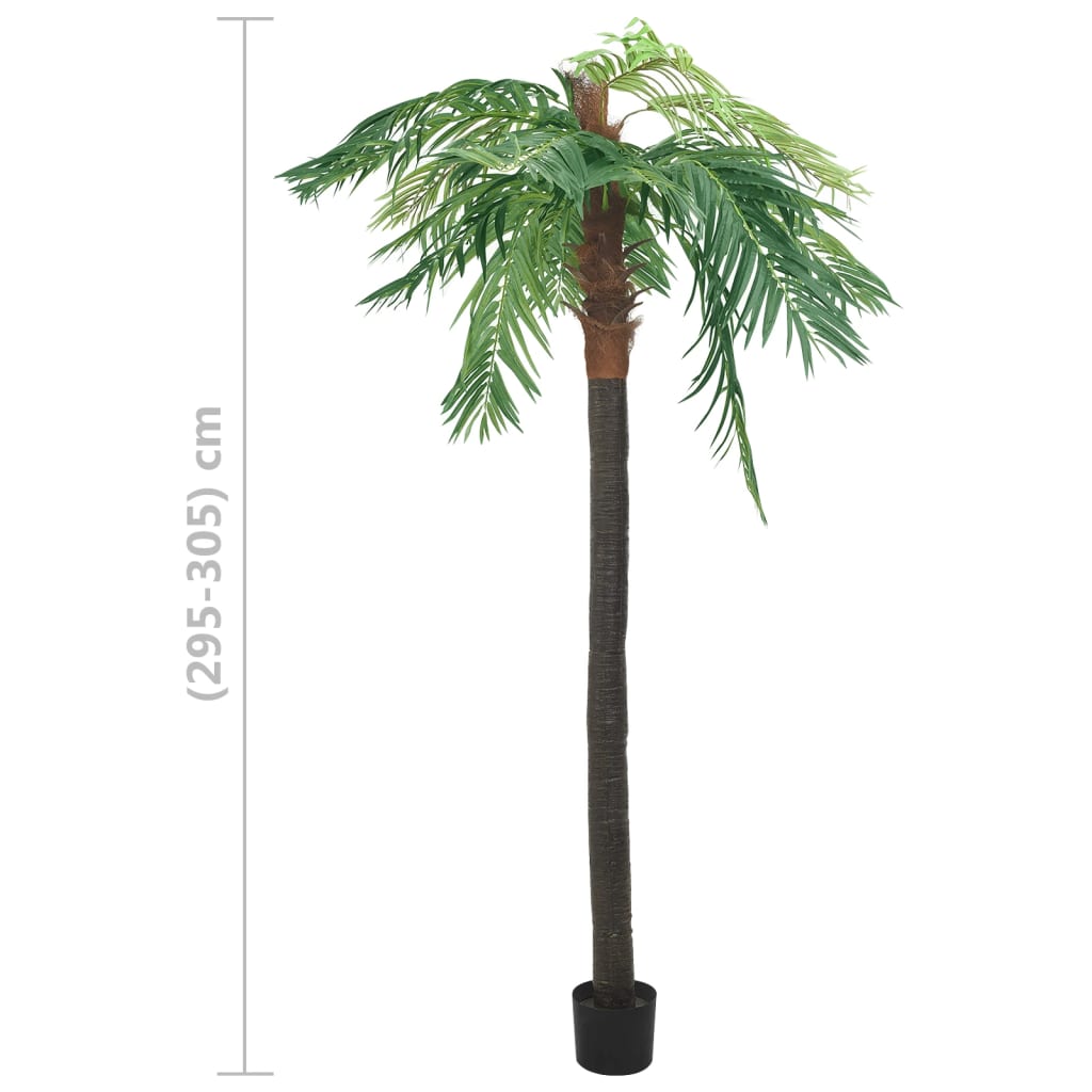 kunstig fønikspalme med potte 305 cm grøn