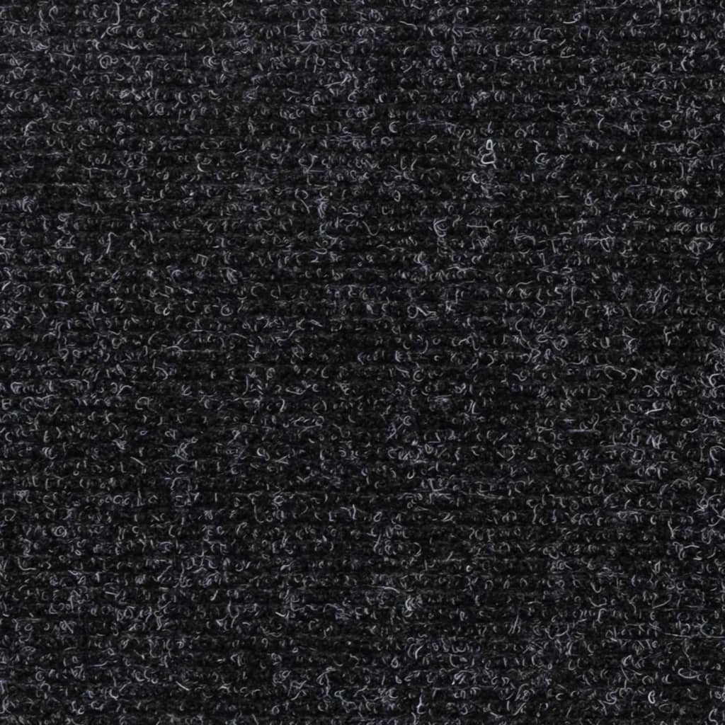 trappemåtter selvklæbende 15 stk. 76x20 cm sorte rektangulære