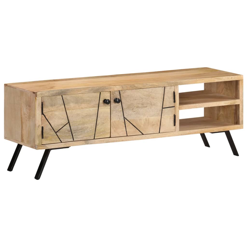 tv-skab 110x30x40 cm massivt mangotræ