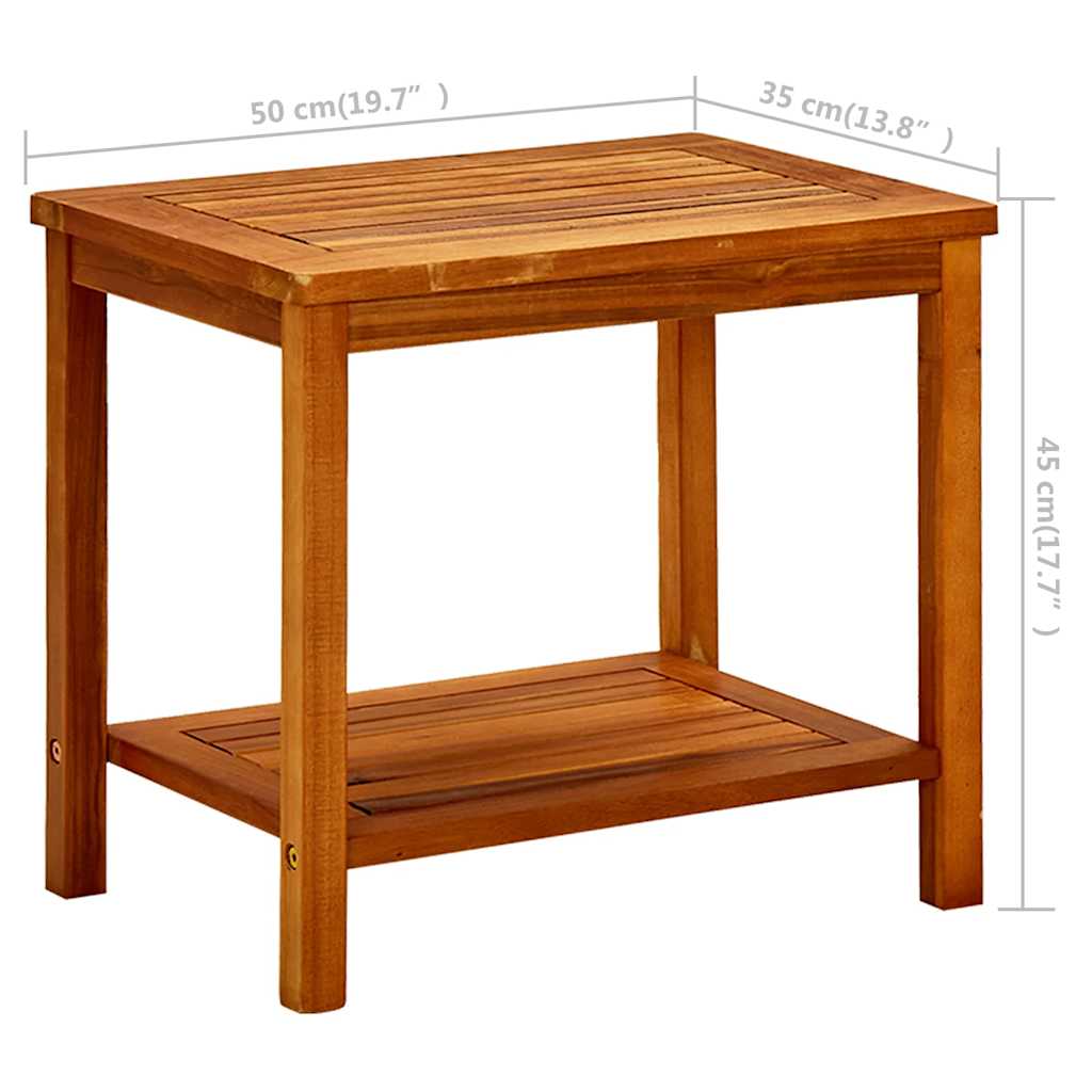 sofabord 50x35x45 cm massivt akacietræ