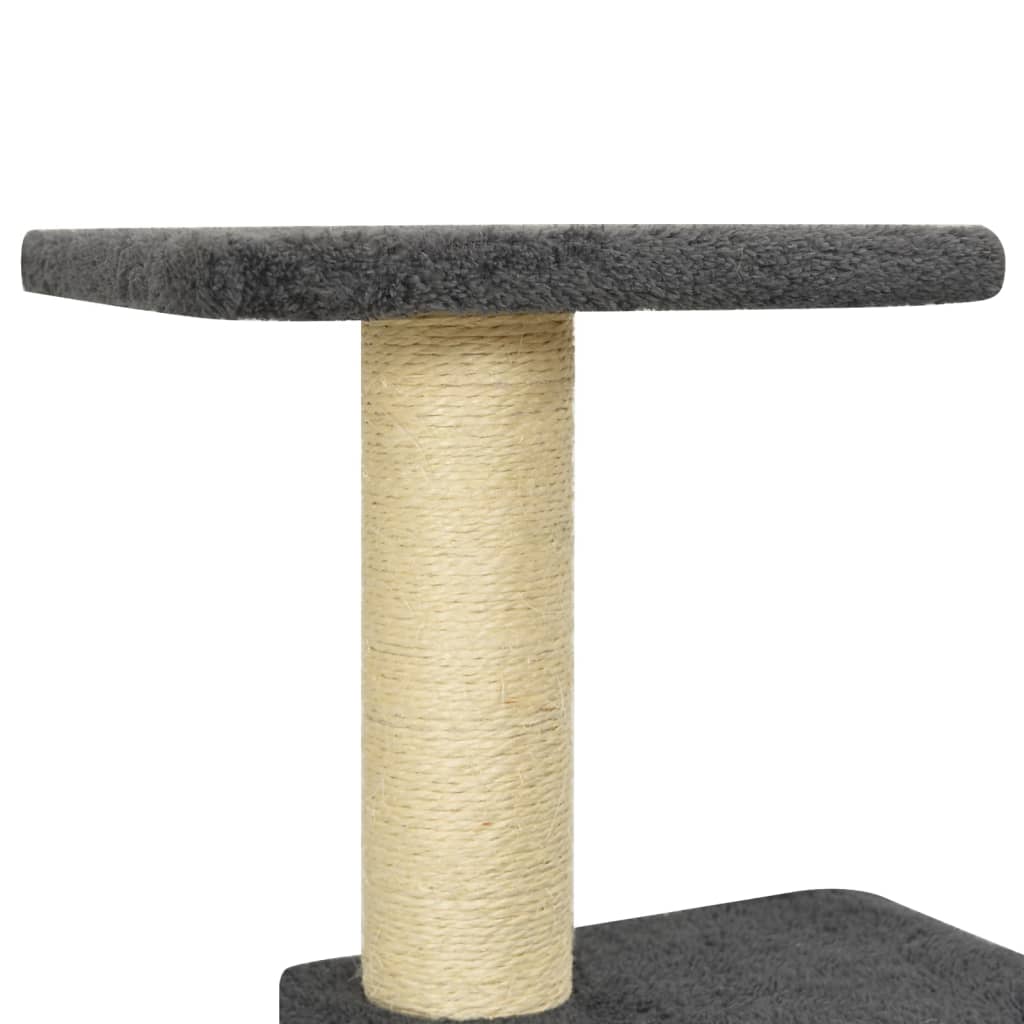 kradsetræ med sisalkradsestolper 118,5 cm mørkegrå
