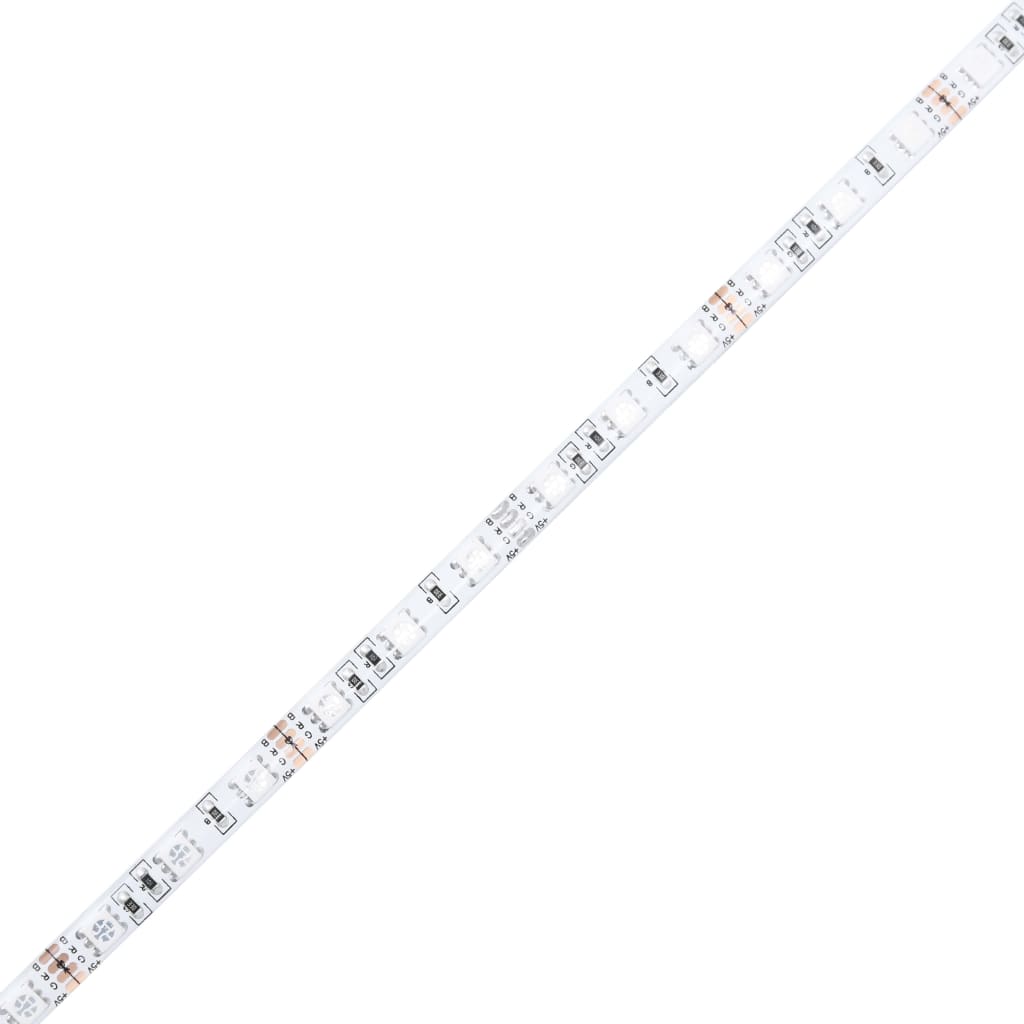sengeborde med LED-lys 2 stk. 60x35x40 cm sonoma-eg