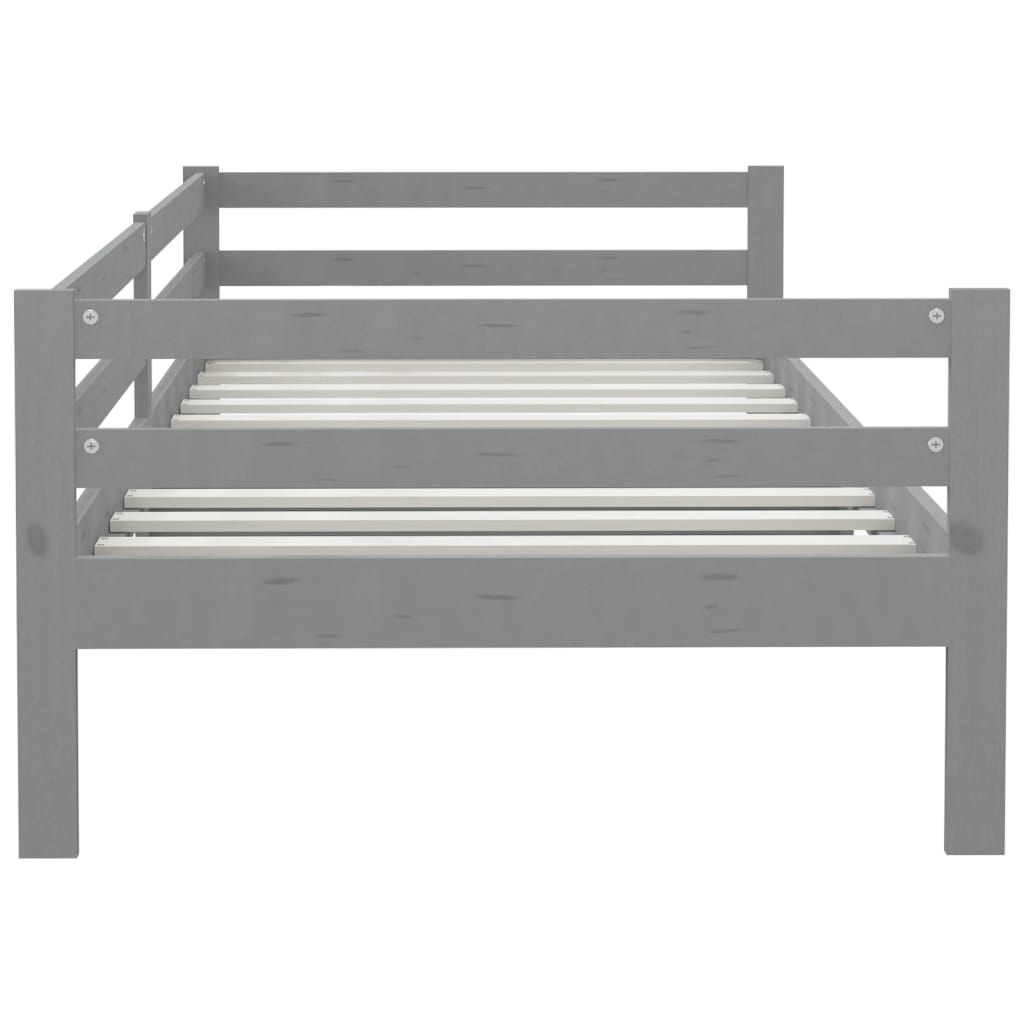 daybed 90x200 cm massivt fyrretræ grå