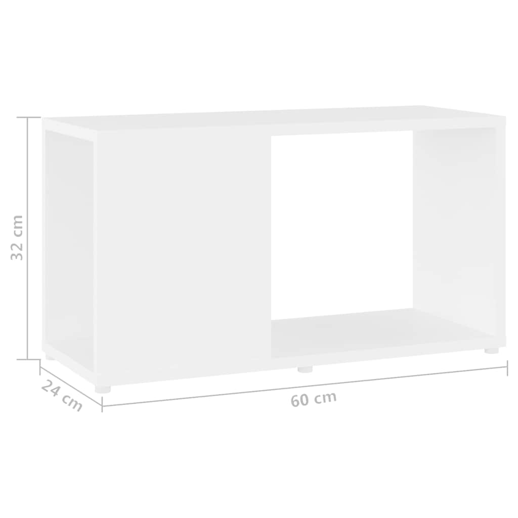 tv-bord 60x24x32 cm konstrueret træ hvid
