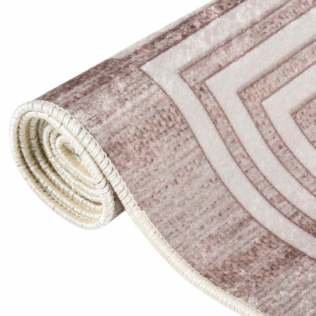 gulvtæppe 80x150 cm vaskbart beige