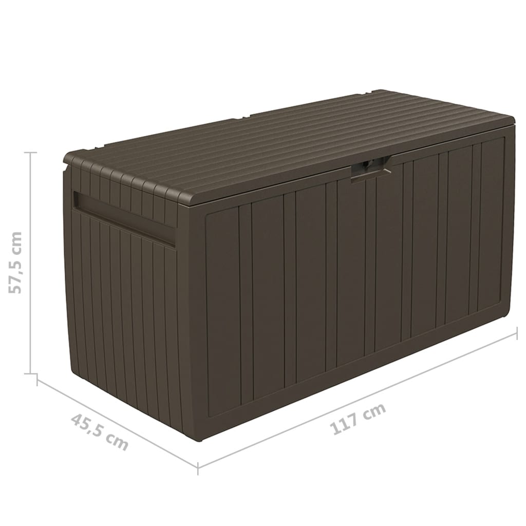 hyndeboks 117x45,5x57,5 cm 270 l brun