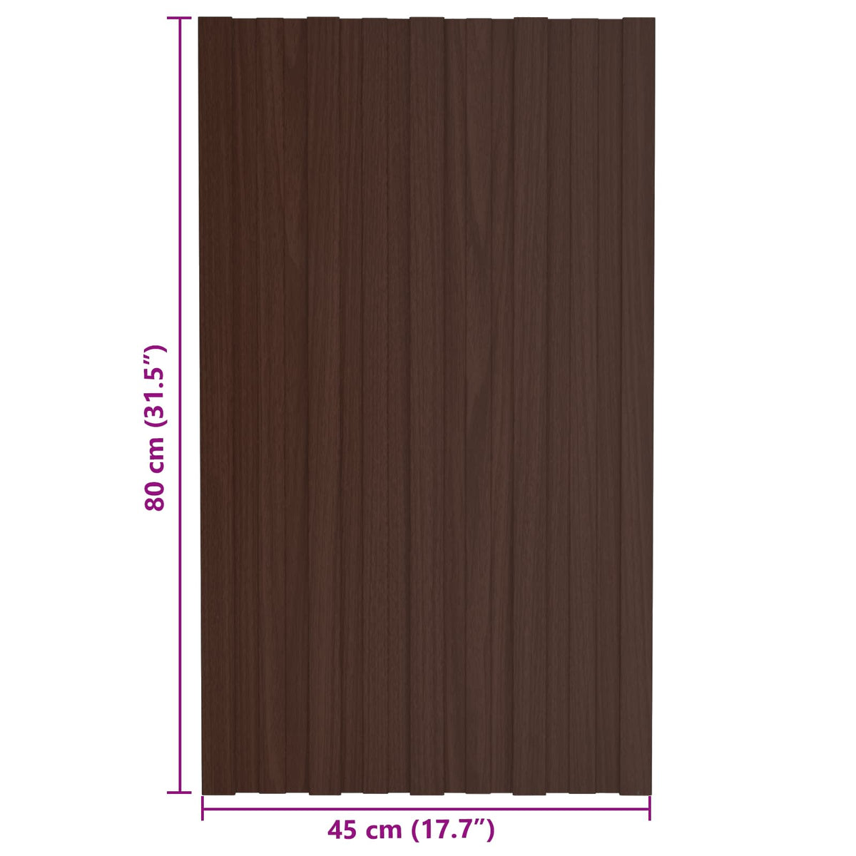 Tagpanel 12 stk. Brun 80 x 45 cm Galvaniseret stål
