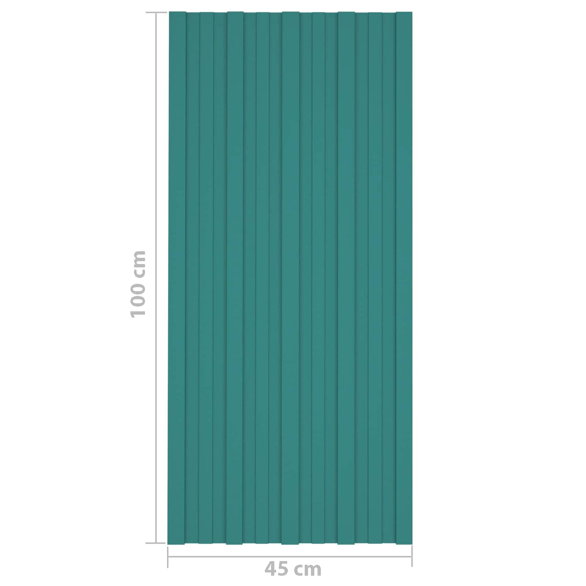Tagpanel 12 stk. Grøn 100 x 45 cm Galvaniseret stål