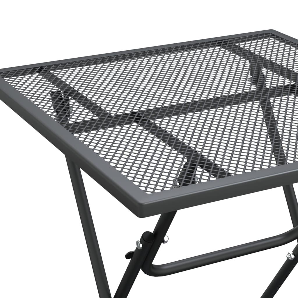 havebord 60x60x72 cm strækmetalnet antracitgrå