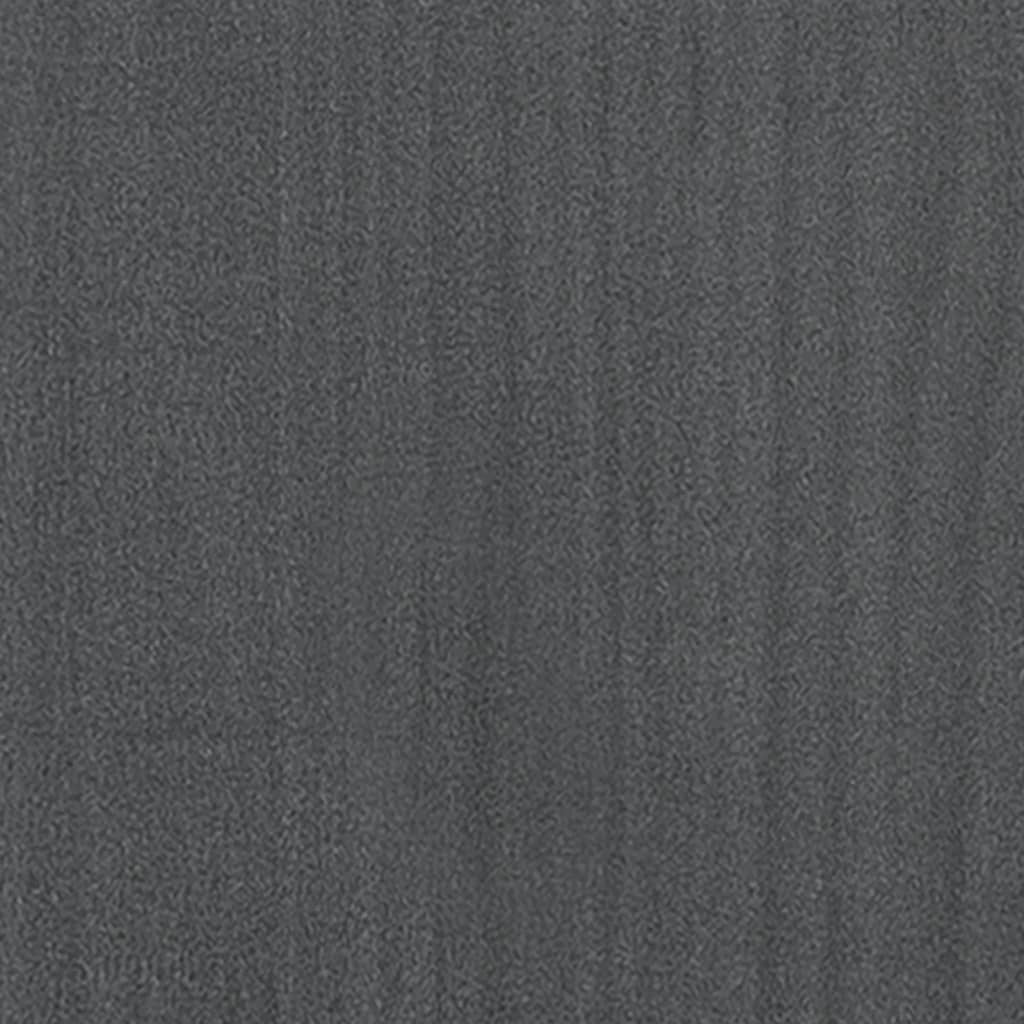 sengeramme 200x200 cm massivt fyrretræ grå
