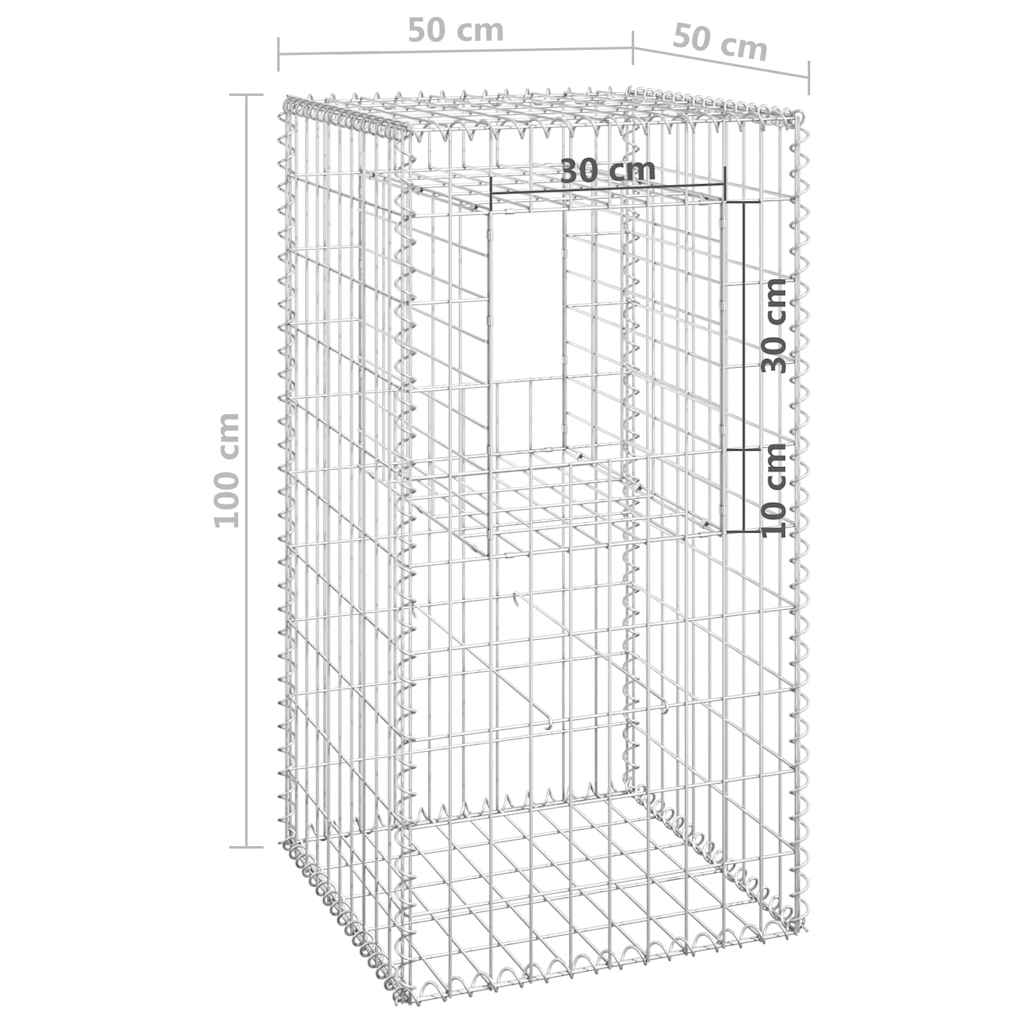 gabionkurv 50x50x100 cm jern