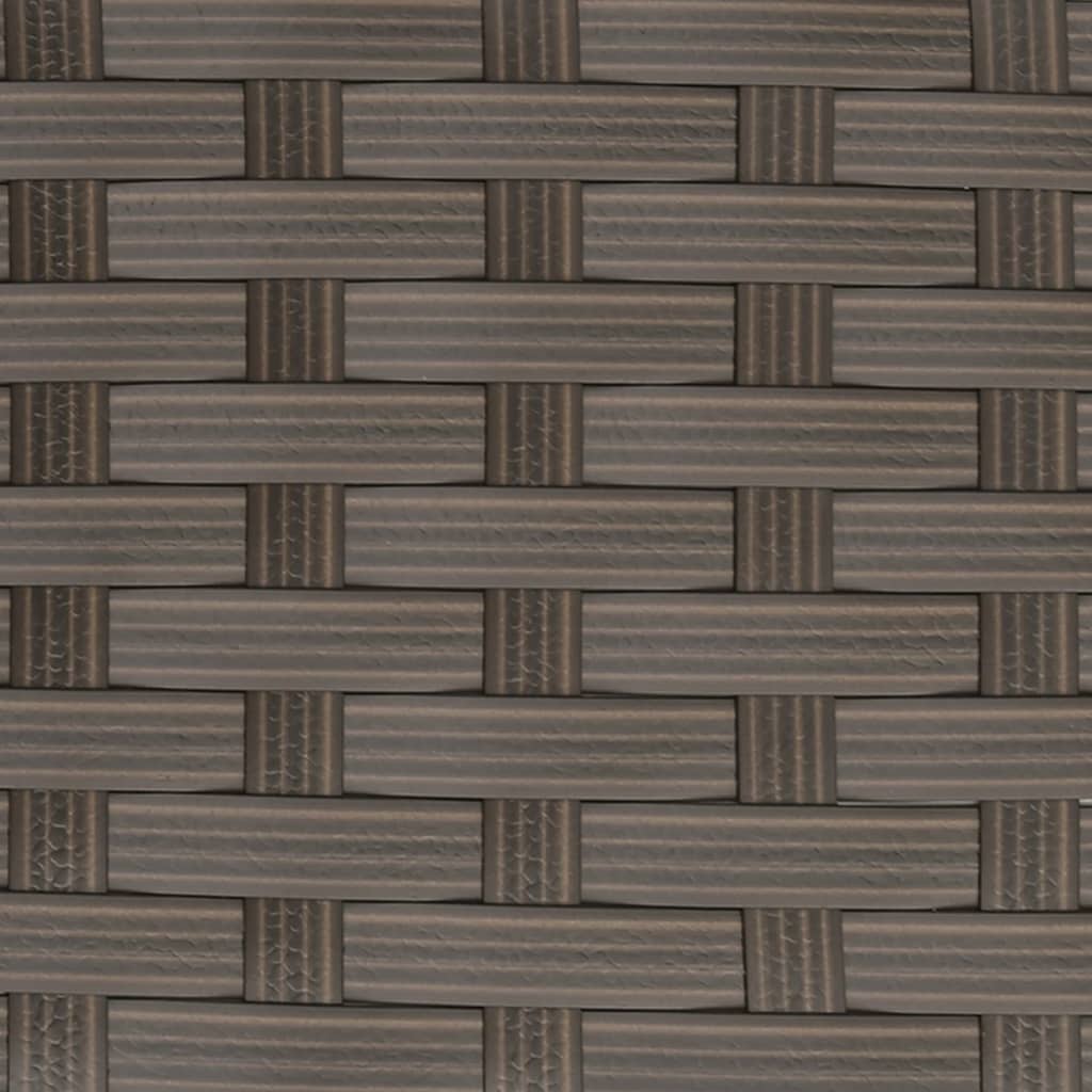 L-formet sofa med hynder polyrattan brun