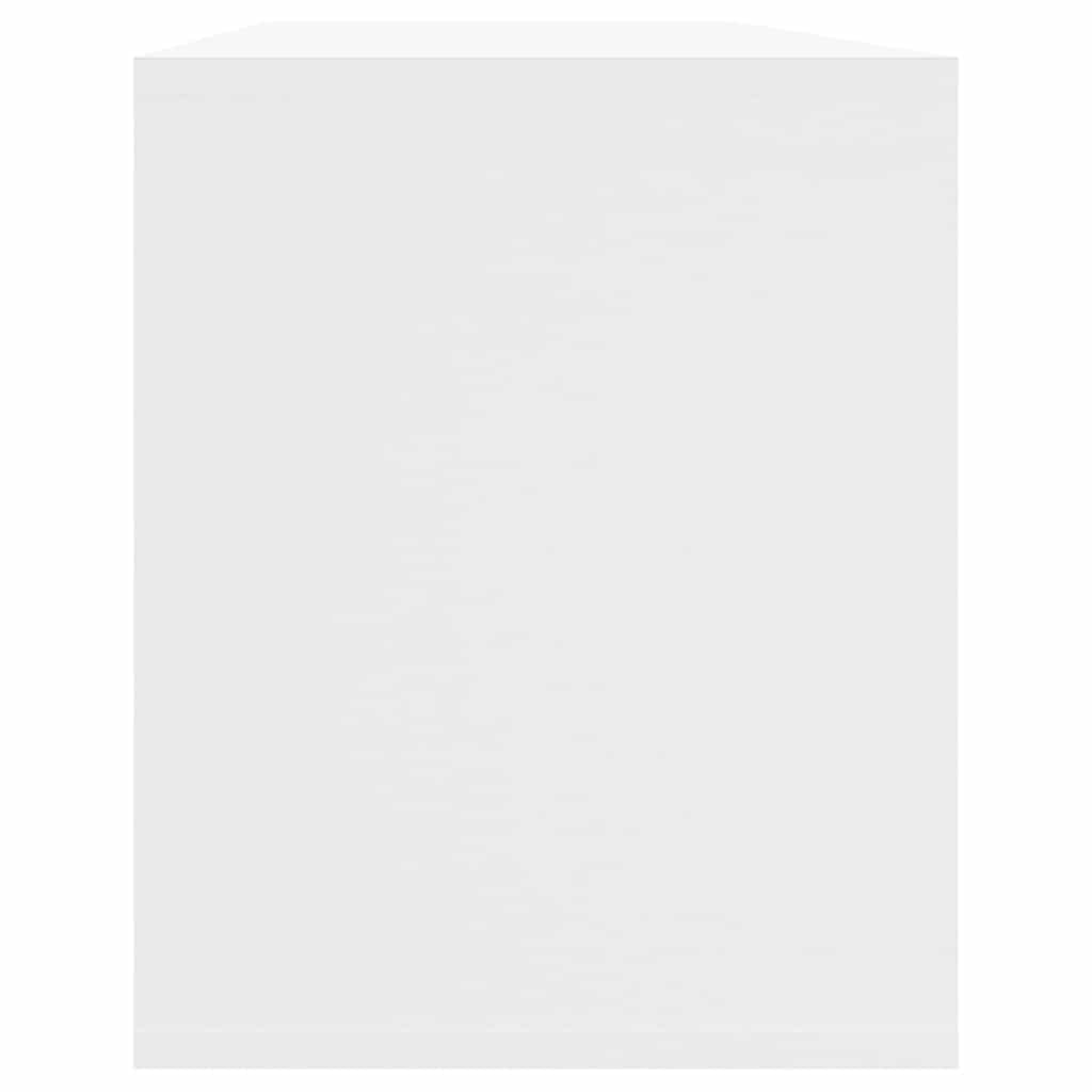 tv-bord 130x35x50 cm konstrueret træ hvid