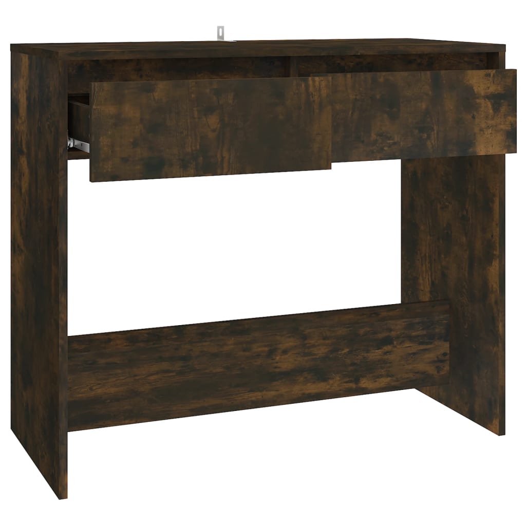 konsolbord 89x41x76,5 cm konstrueret træ røget eg