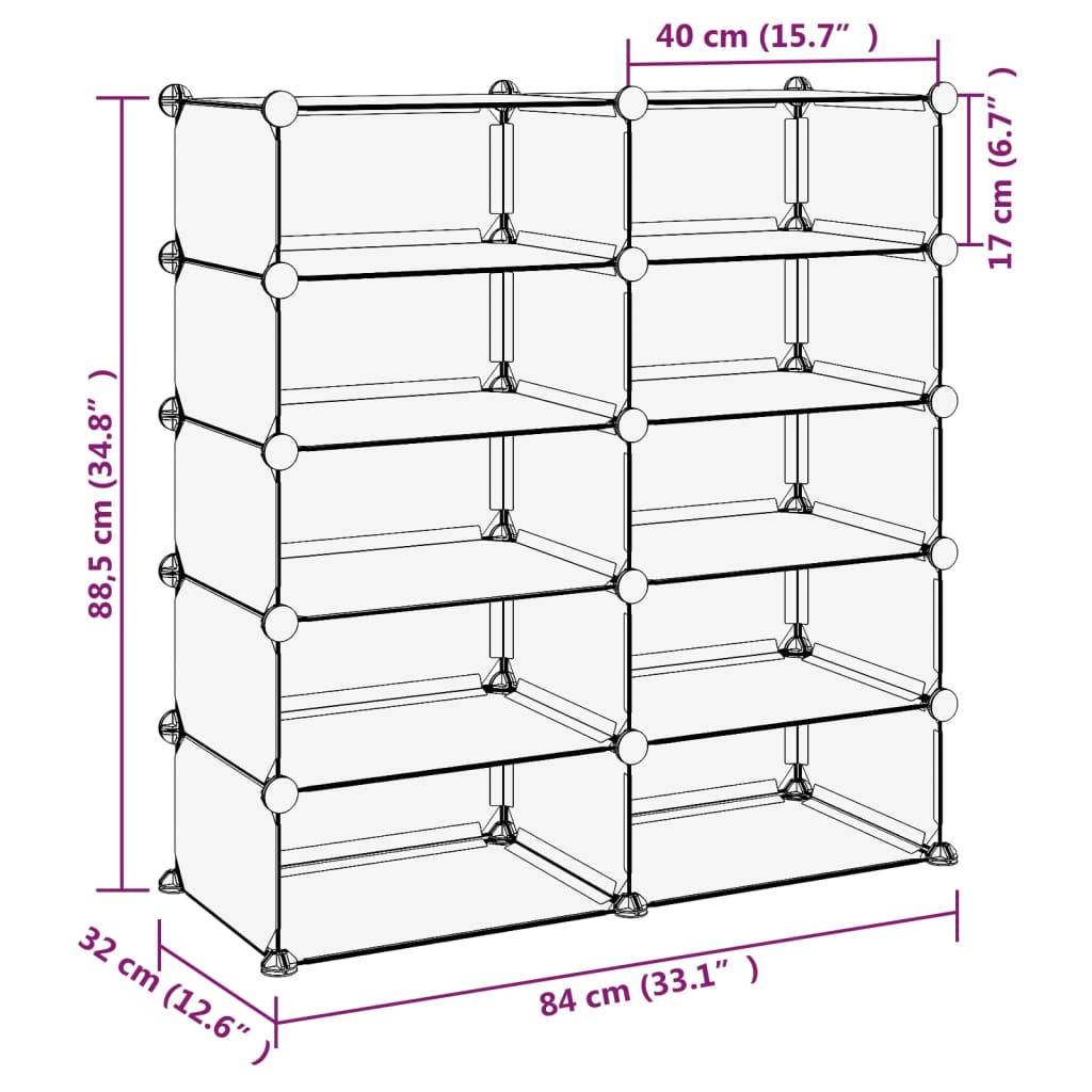skoreol 84x32x88,5 cm PP transparent