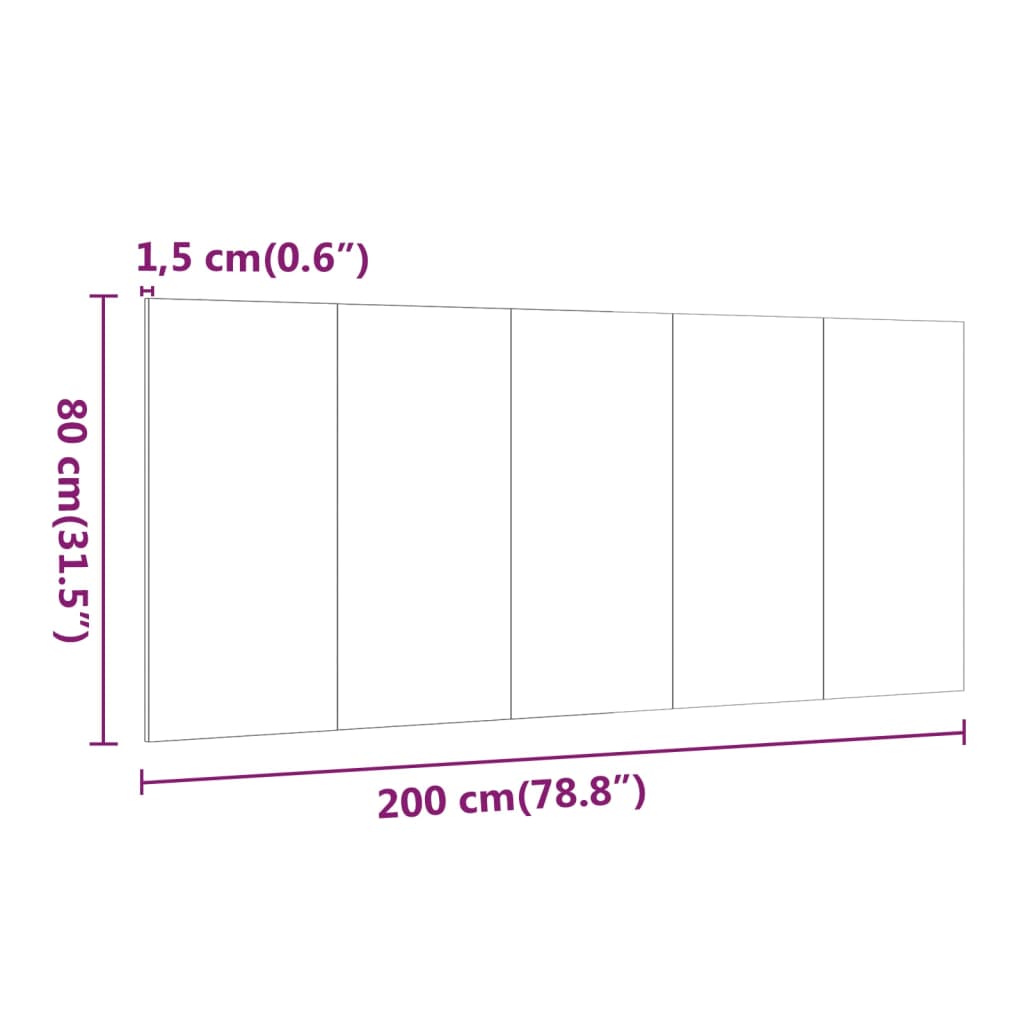 sengegærde 200x1,5x80 cm konstrueret træ hvid højglans