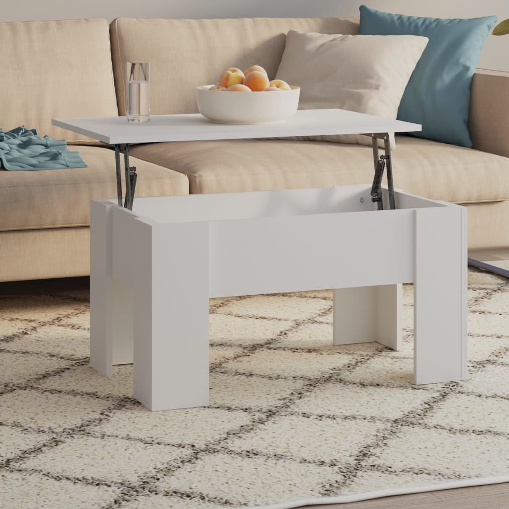sofabord 79x49x41 cm konstrueret træ hvid