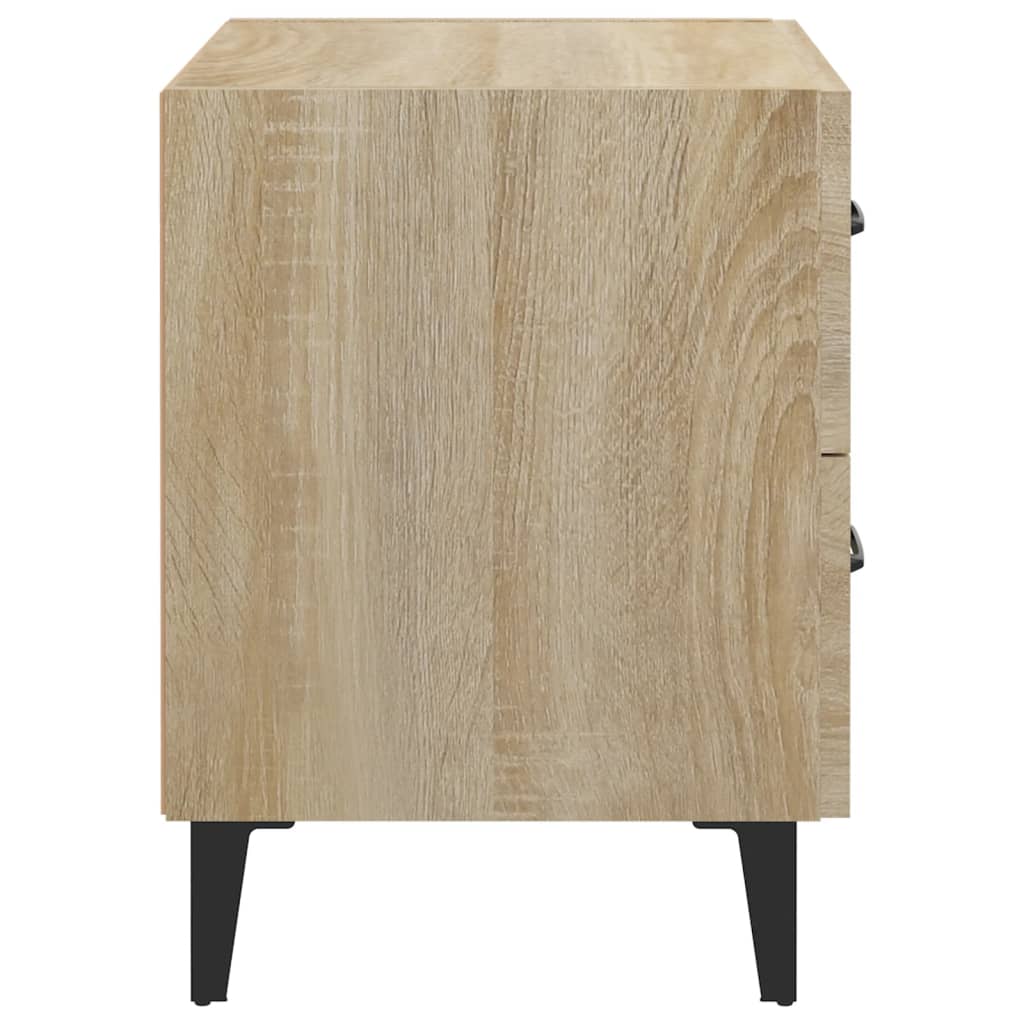 sengeborde 40x35x47,5 cm 2 stk. sonoma-eg