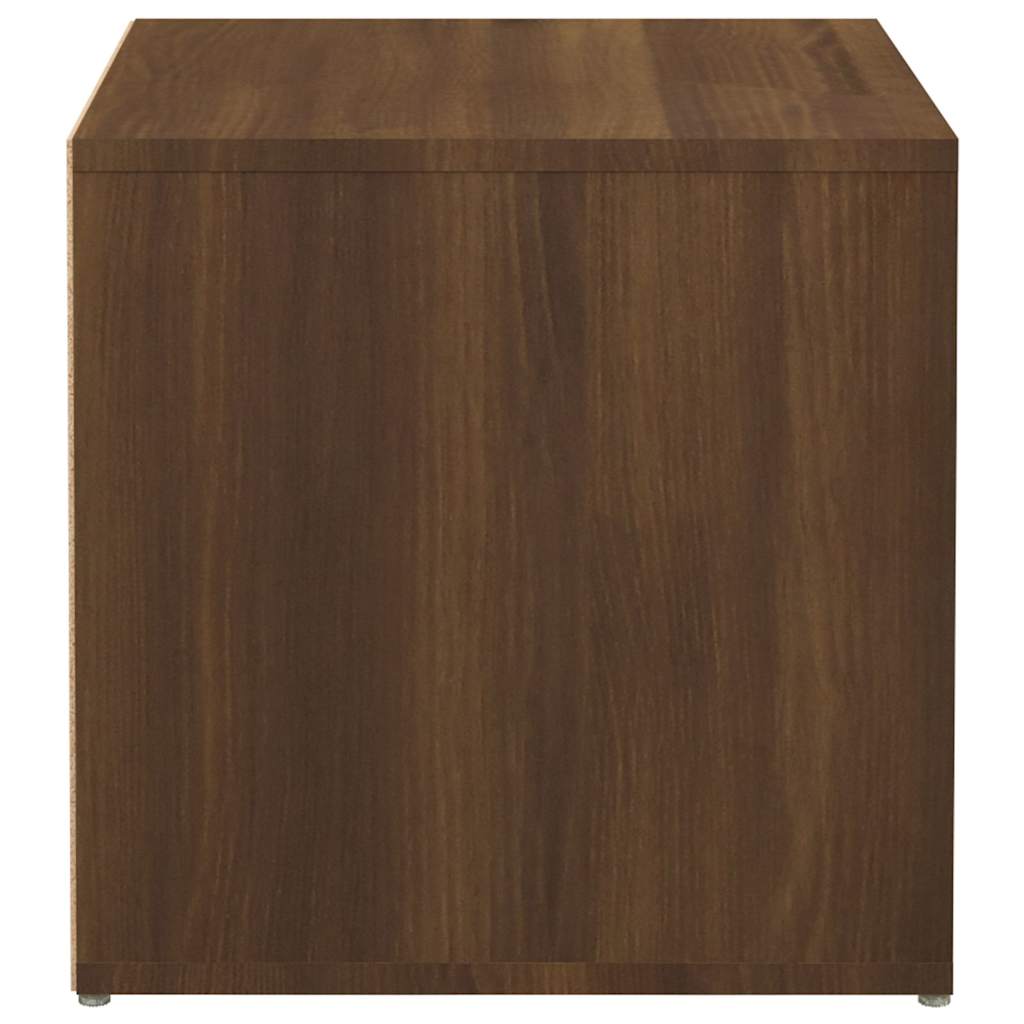 opbevaringsskab 40,5x40x40 cm konstrueret træ brunt egetræ