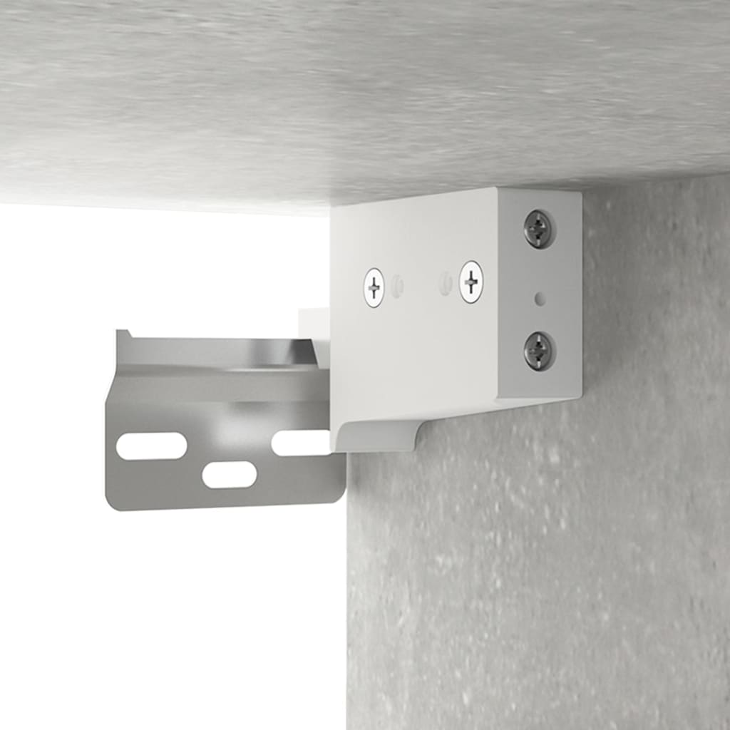 vægskabe 2 stk. 68x30x20 cm konstrueret træ betongrå