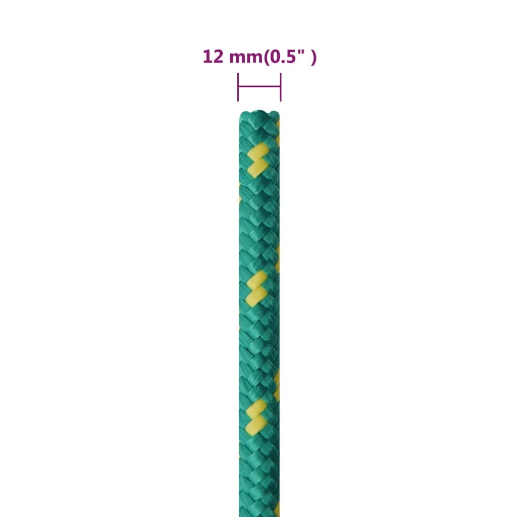 tovværk til båd 12 mm 250 m polypropylen grøn